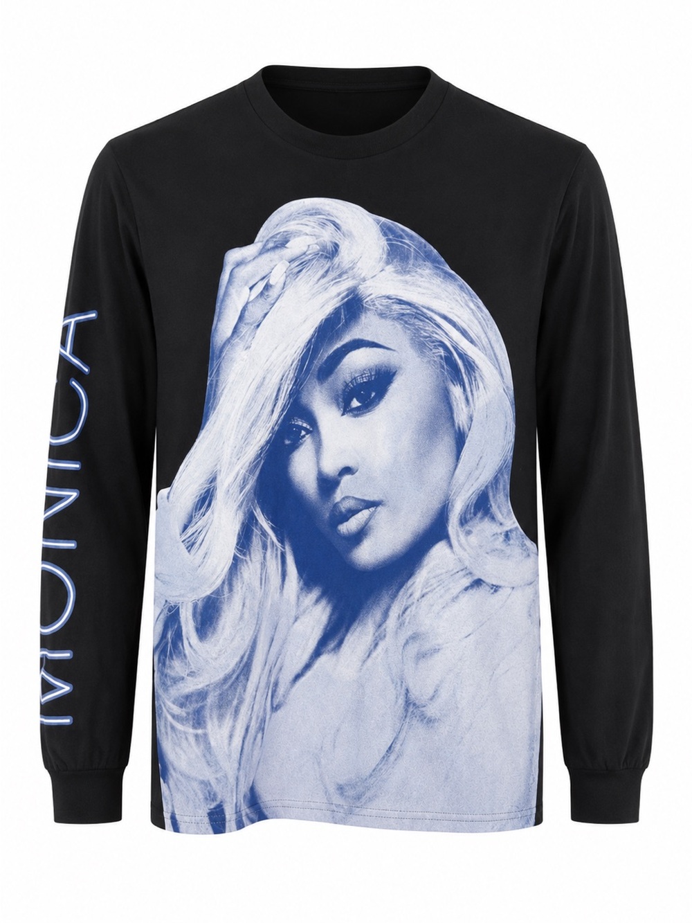 Monica "The Boy Is Mine" Long Sleeve Graphic Tee Black Small Gildan Heavy Cotton